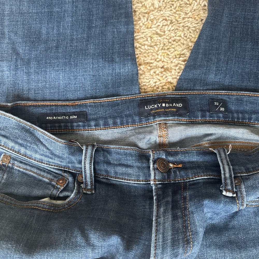 Men’s Lucky Brand 410 athletic slim straight with stretch 32x30 - Picture 5 of 5
